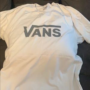 white and grey vans shirt